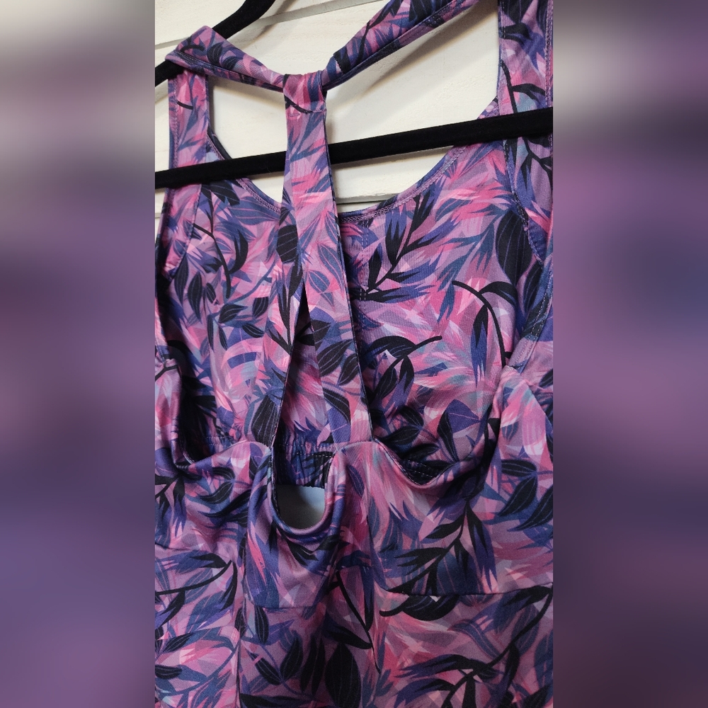 Kyodan Floral Pink and Purple Women's Dress - Picture 4 of 6